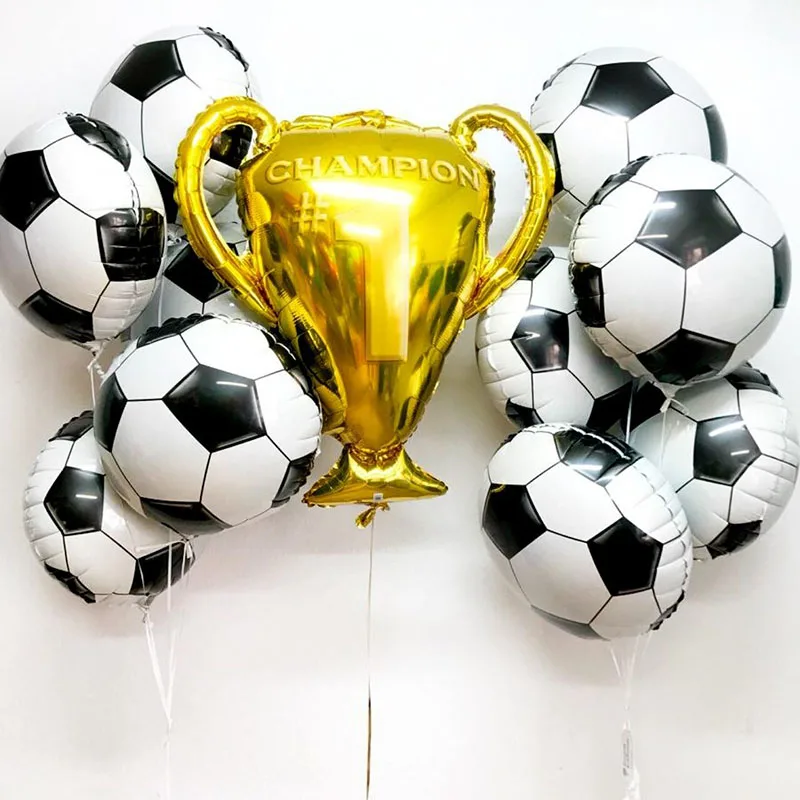 Golden Trophy 18inch Football Star Foil Balloons Boy Man Birthday Party Decor Sports Games Air Balls Globos Baby Shower Supplies | Дом и сад