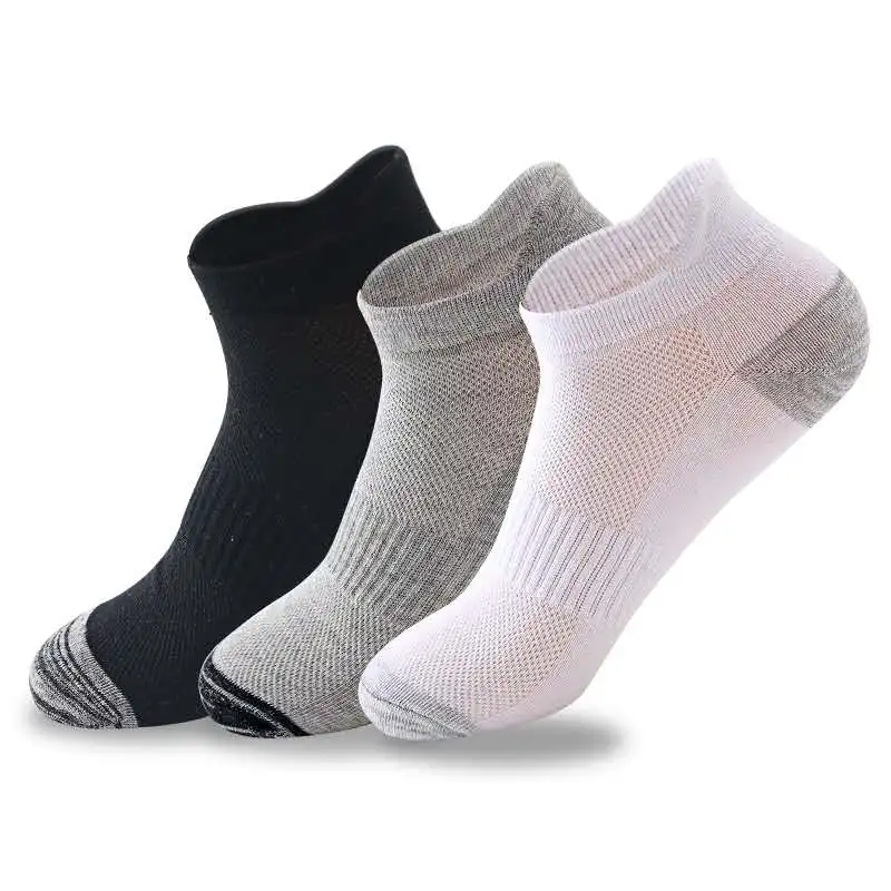 Men Ankle Socks – Breathable Summer Mesh Sports Socks, Plus Size 44-48