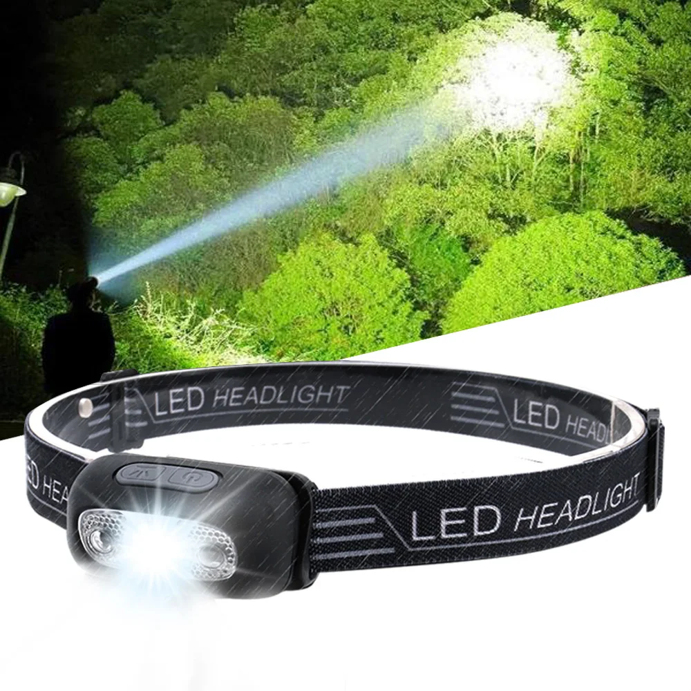 

USB rechargeable headlamp built-in battery waterproof headlamp flashlight headlampPortable low power LED headlamp headlamp