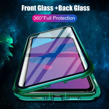 

Magnetic Case for Huawei Honor 9A Case Double Sided Front+back Tempered Glass Cover Protect Case for Huawei Honor 9A 9 a Case