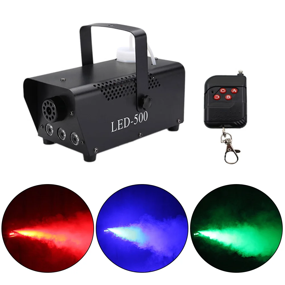 

New Disc Colored Smoke Machine Mini LED Remote Fogger Ejection Dj of Christmas Party Stage Light Smoke Machine