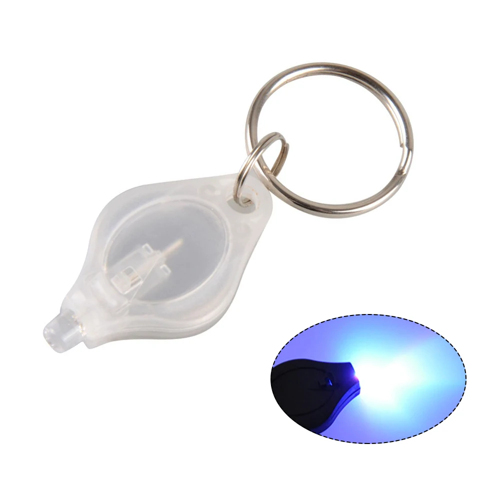 Мини светодиодный светильник-брелок, ультра яркий светодиодный брелок для ключей, миниатюрный Портативный Ключ R-ing UV светильник фонарь с крюком для прогулок и кемпинга