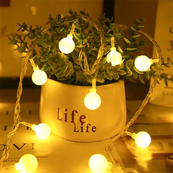 

Hot LED Ball String Lights Waterproof Patio Fairy Lights for Christmas Garland Wedding Home Indoor Outerdoor Festival Decoration