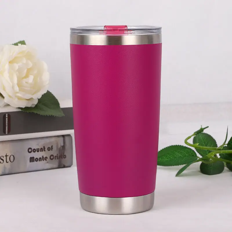 Rose Red 20 унций/600 мл из нержавеющей стали бокал для вина Вакуумная сушилка с двойными стенками изоляция кружка для путешествий Термочашка кофейный термос Спортивная бутылка Новинка - Цвет: Rose Red