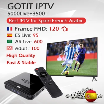 

H96mini H8 RK3328A Android 9.0 TV Box 2GB/16GB 2.4G+5G Wifi 4K H.256 Set Top TV Box+Francais IPTV belgium Arabe IPTV erlandais