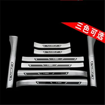 

for Volkswagen T-Roc 2018-2020 stainless steel car Rear guard Tread Plate Pedals Car Styling accessories