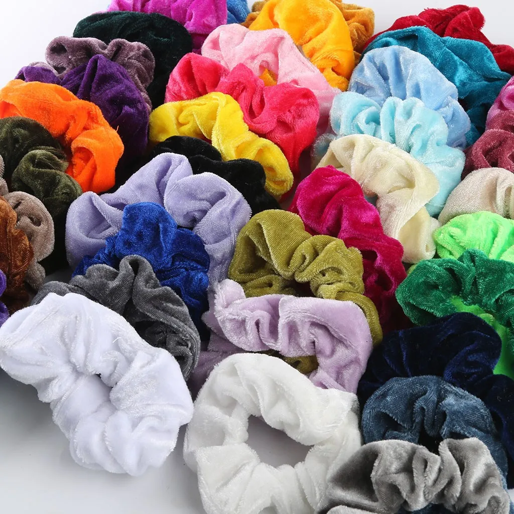 40/41 Pcs scrunchie velvet crunchy hair tie Elastic Hair Bands for Women or Girls Hair Accessories meisjes haar accessoires 30