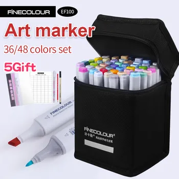 

Finecolour Alcohol Art Marker Color Pen Artist Double Headed Sketch Marker 36 48 Set EF100 Markers for Drawing