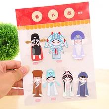 Креативные закладки в китайском стиле, прекрасная Пекинская опера, Мультяшные персонажи, изобразительное искусство, бумага, Ретро стиль, для чтения, для учебы