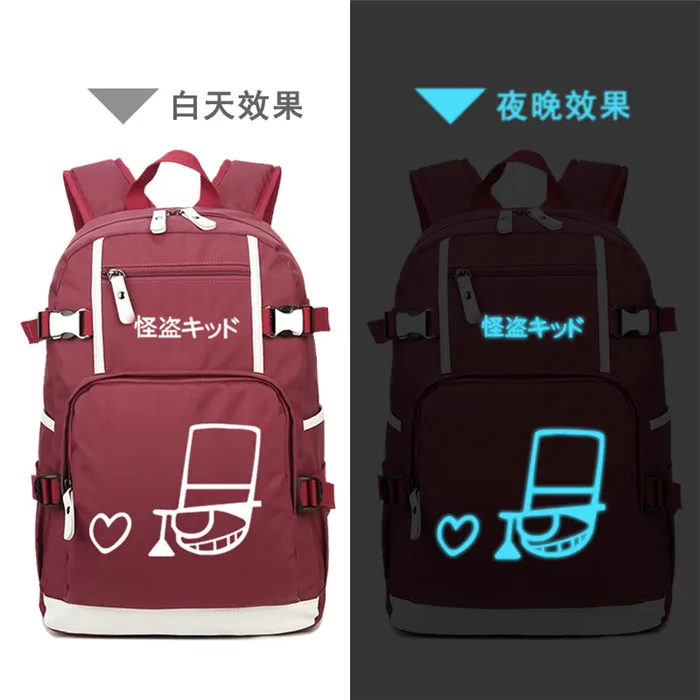 15 Detective Conan женский розовый Рюкзак Kawaii Bookbag унисекс дорожная сумка детские школьные сумки для подростков рюкзак для девочек с отделением для ноутбука - Цвет: 15