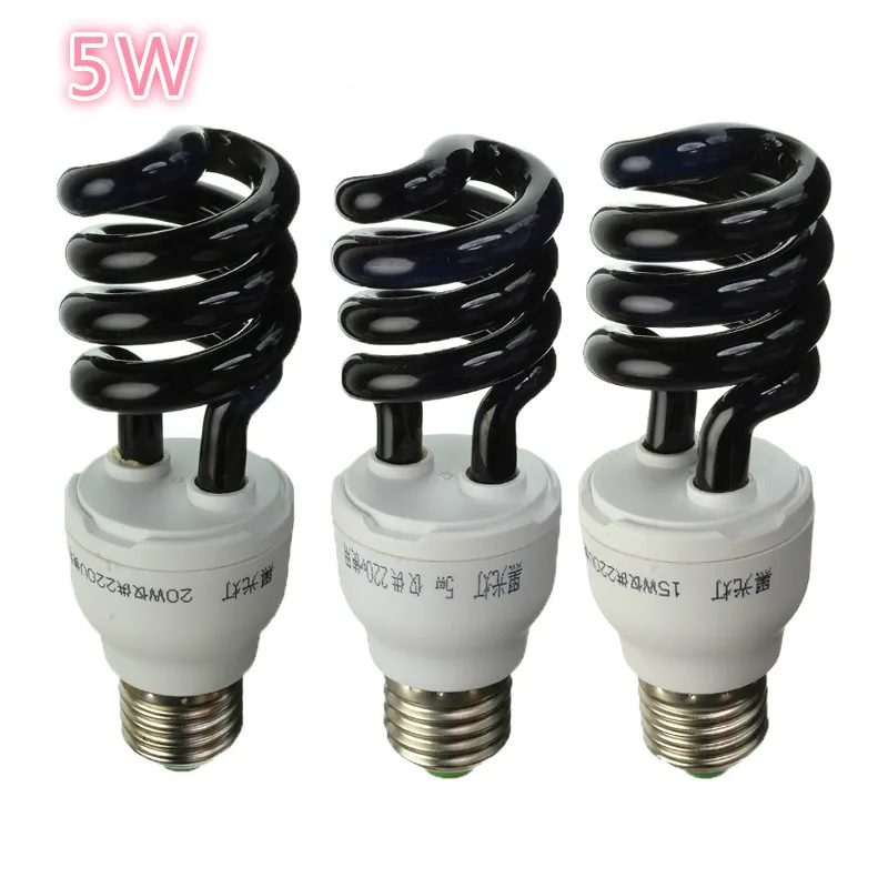 E27 Led Light Bulb 220V 5W Ultraviolet Fluorescent UV Spiral Energy Saving BlackLight Led Lamp Lampada Violet Lighting