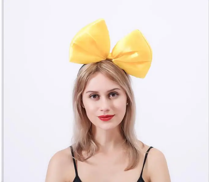 30 шт./лот DIY простой мульти ткани негабаритных бантом повязки для волос преувеличенные милые повязки для волос Инструменты для укладки волос аксессуары HA1481