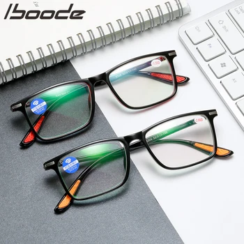 

IBOODE New Anti-blue Light Sports Myopia Glasses Lightweight Comfortable Men Women Frame Color Matching Myopia Reading Glasses