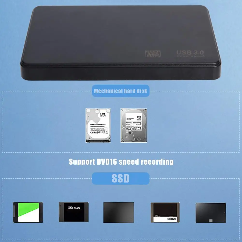 2 5 дюймовый жесткий диск чехол HDD SATA к USB 3 0 адаптер Корпус для SSD коробка внешний