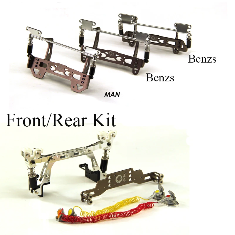1Set 1/14 Tamiya Tractor Front/Rear Suspension Kit Car Shell Buckle Metal Shock Absorber Hinge for 1:14 SCANIA/MAN/ Benz RC | Игрушки и