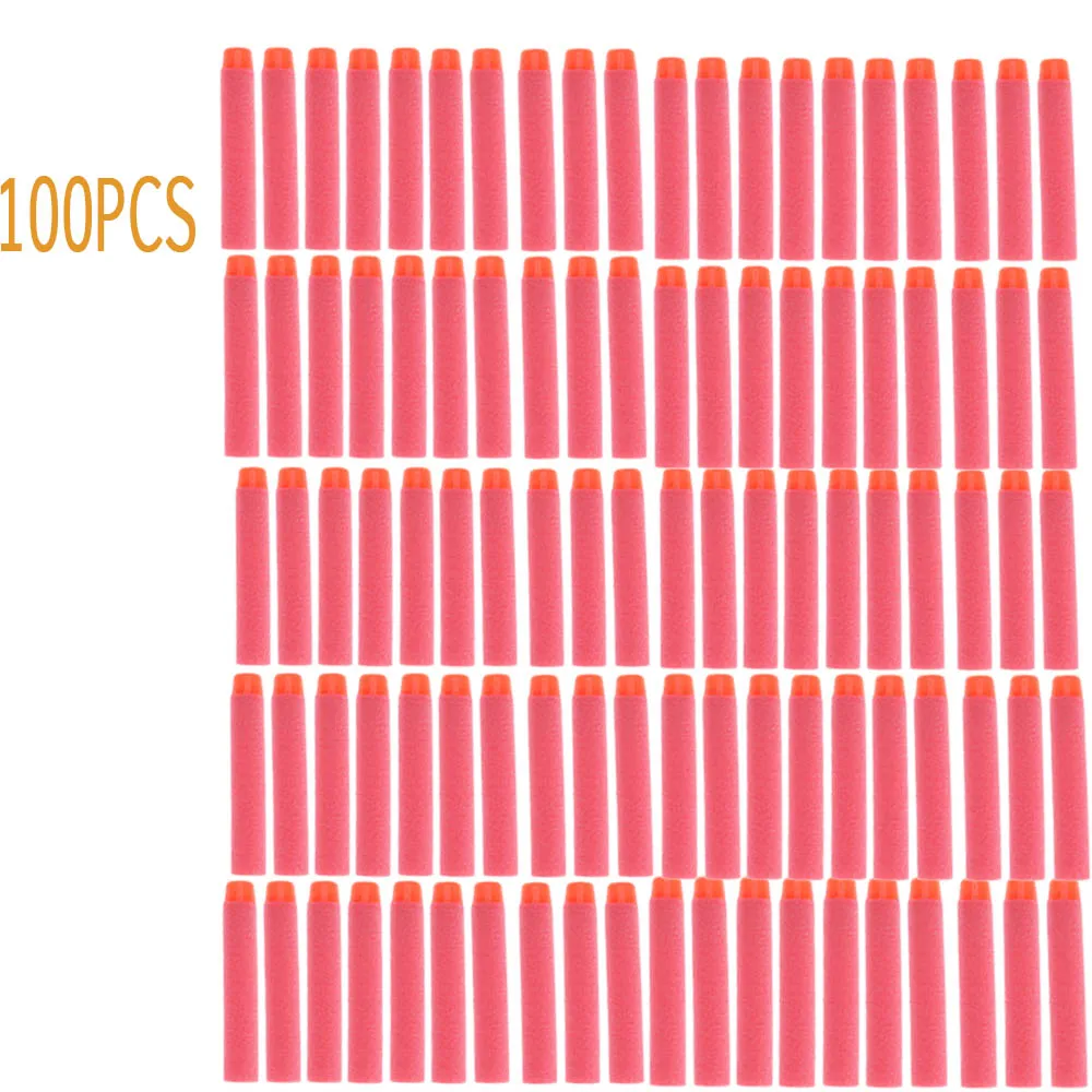 100Pcs-Red 30/50/100 шт. EVA мягкие пули для водомет Nerf Darts дырочку головы 7,2 см заправка игрушка дартс пистолет пули для настрйки серии Бластеры - Цвет: 100Pcs-Red