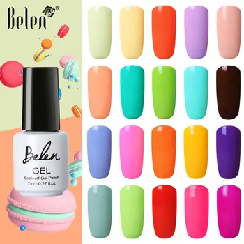 

Belen Gel Nail Polish 20 Pure Colors 7ml Nude Macaron Soak Off Manicure UV Gel Varnish DIY Nail Art Lacquer Decoration for Nails