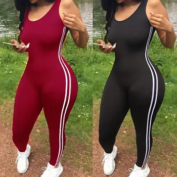 

Sexy Women Yoga Jumpsuit Sports Gym Running Fitness Legging Pants Athletic Sleeveless Romper Tracksuit Workout Clothes