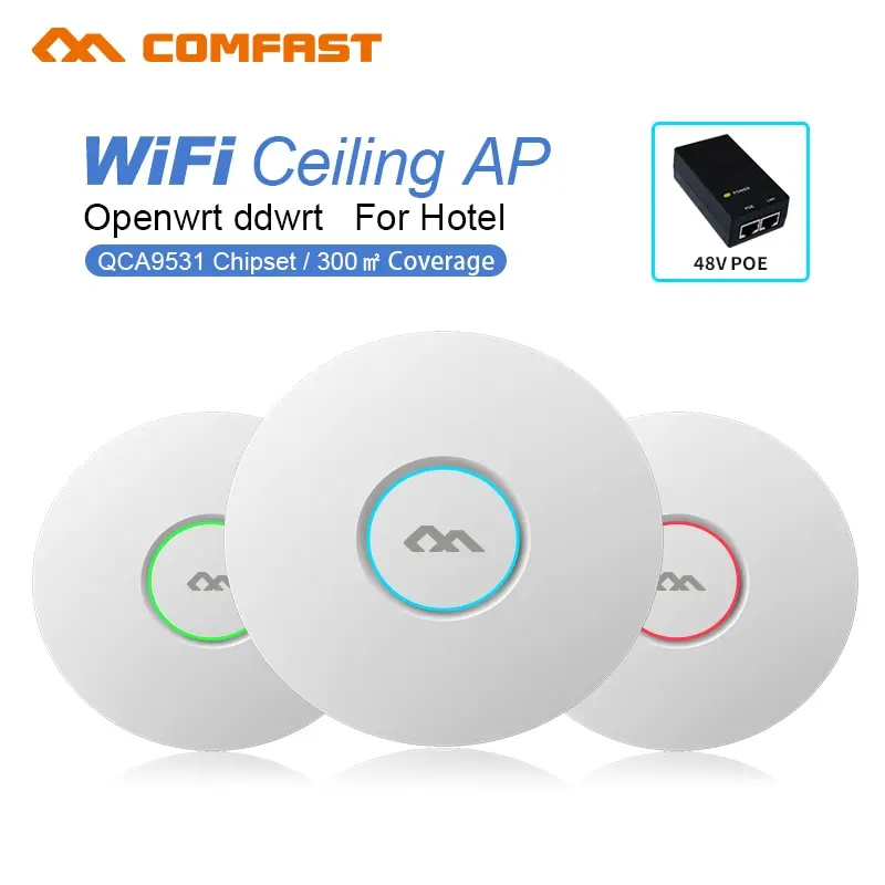 

COMFAST -E320V2 Indoor Wireless Router 300M Ceiling WiFi Point 6dbi 48vpoe Wi fi Signal Amplifier