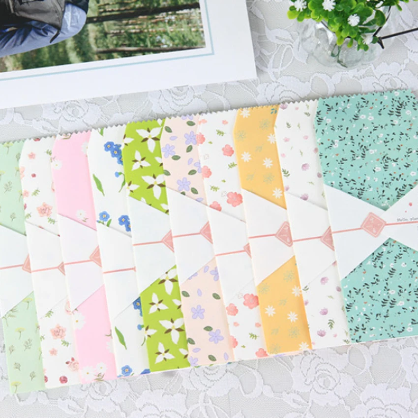 

5Pcs/pack Kawaii Hello plants Envelope Paper Envelope Wedding Letter Post Gift Craft Stationery