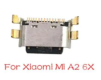 2 шт./партия, порт зарядного устройства mi cro USB разъем для Xiaomi mi A1 A2 8 9 CC9E Max3 mi x 3 Red mi Note 7 Pro - Цвет: Mi A2 Mi 6X