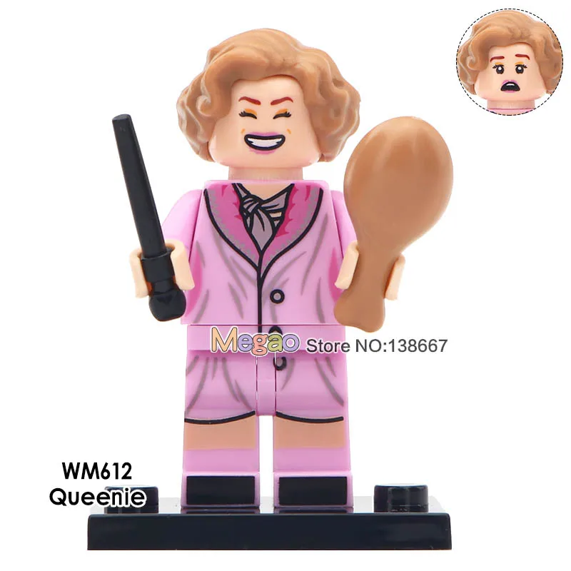Кораллово-Красный 50 pcs/lot Fantastic Beasts Luna Trelawney Dumbledore Mad-Eye Moody Codric Model Building Blocks Kids Toys - Цвет: Кораллово-Красный