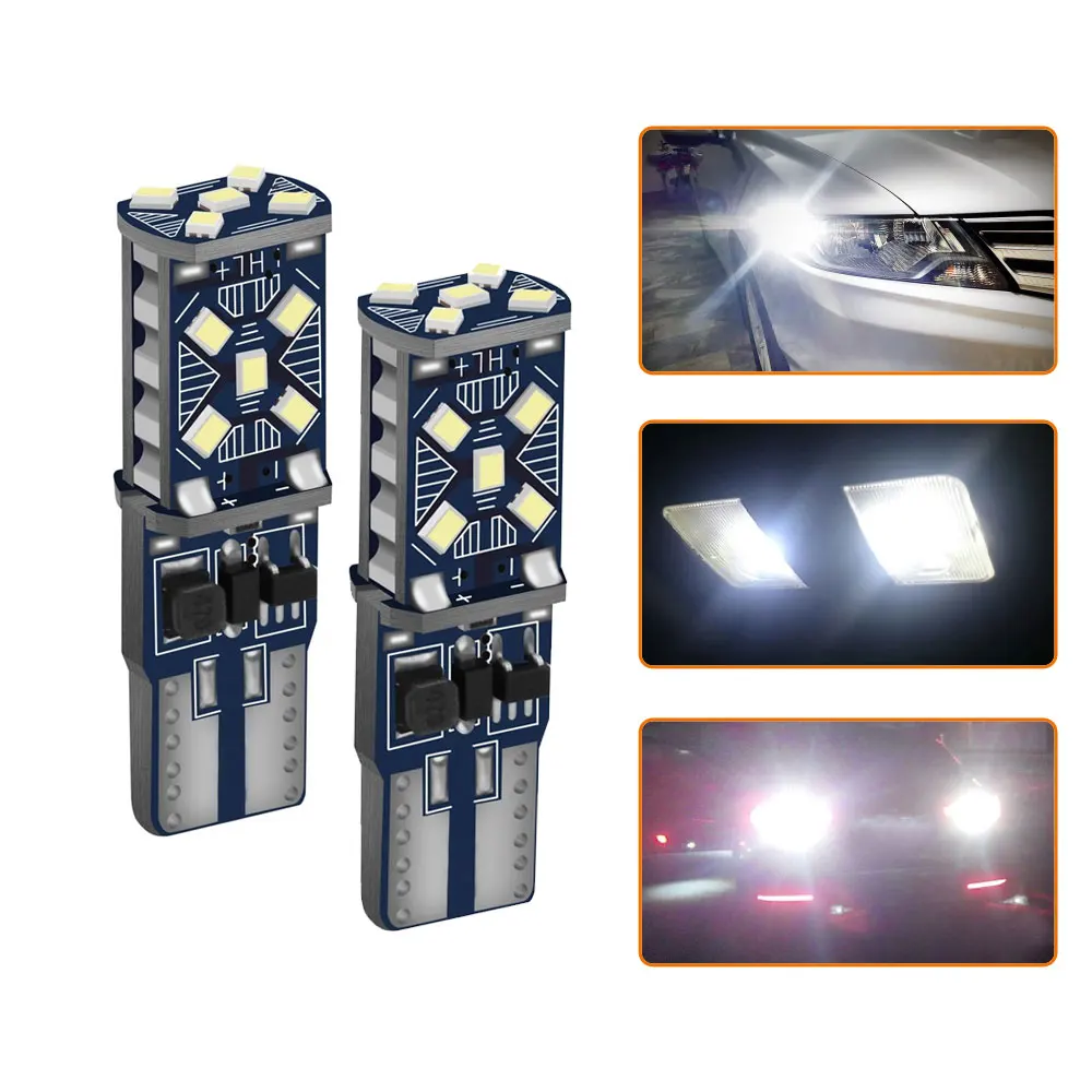 

2Pcs T10 W5W Super Bright LED Car Parking Lights WY5W 168 501 2016 Car Interior Reading Dome Lamp Auto Wedge Turn Side Bulbs