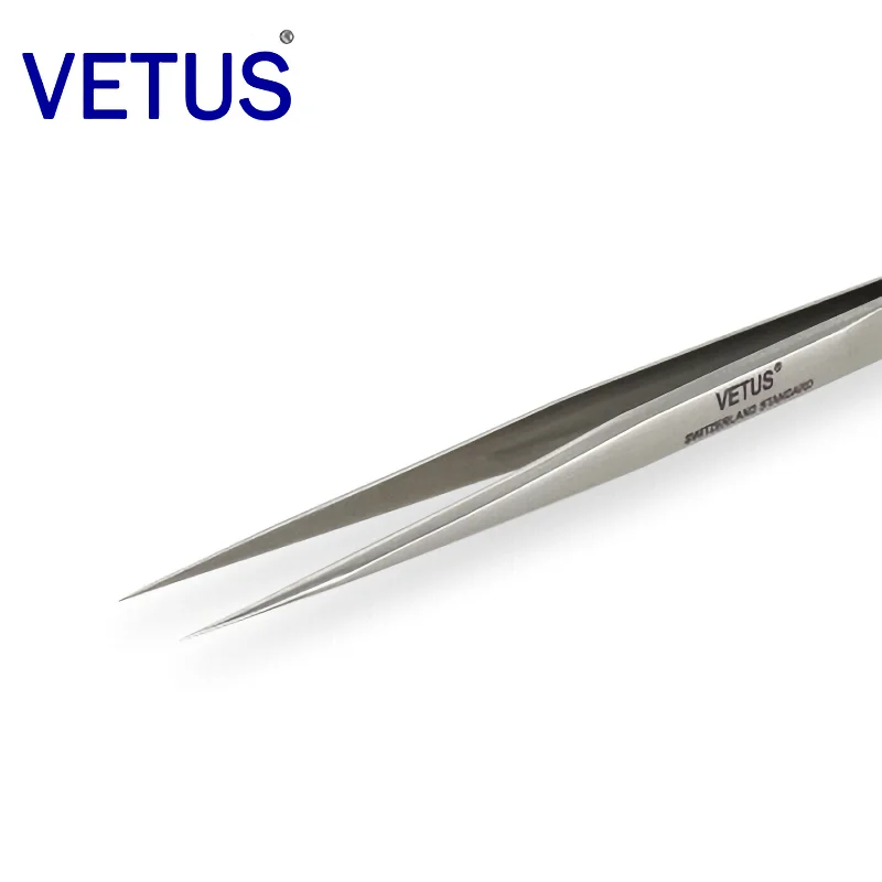 

VETUS Premium SS-JP Tweezers Hyperfine High Precision Non-magnetic Anti-acid Pincers Eyelashes Grafting Manicure Forceps