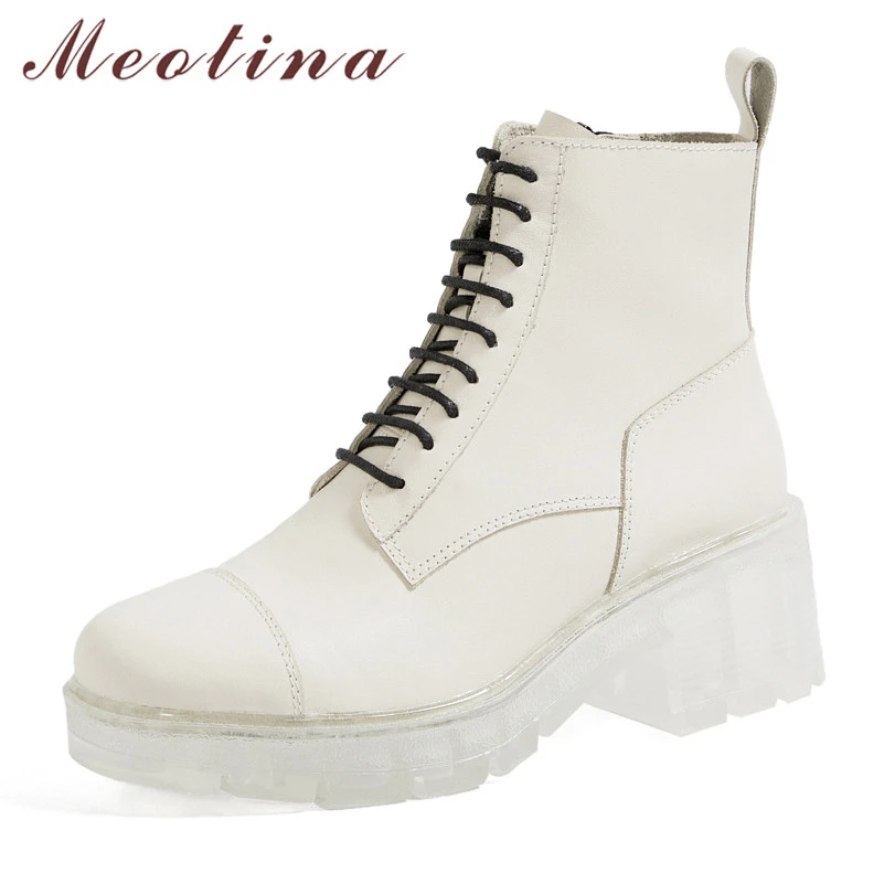 platform zip up boots