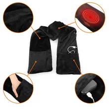 Шарфы с подогревом, USB нагревательная шаль, электрическое нагревание, нагревание шеи, обертка с 125 °F грелкой, 5", длинное ожерелье с карманом