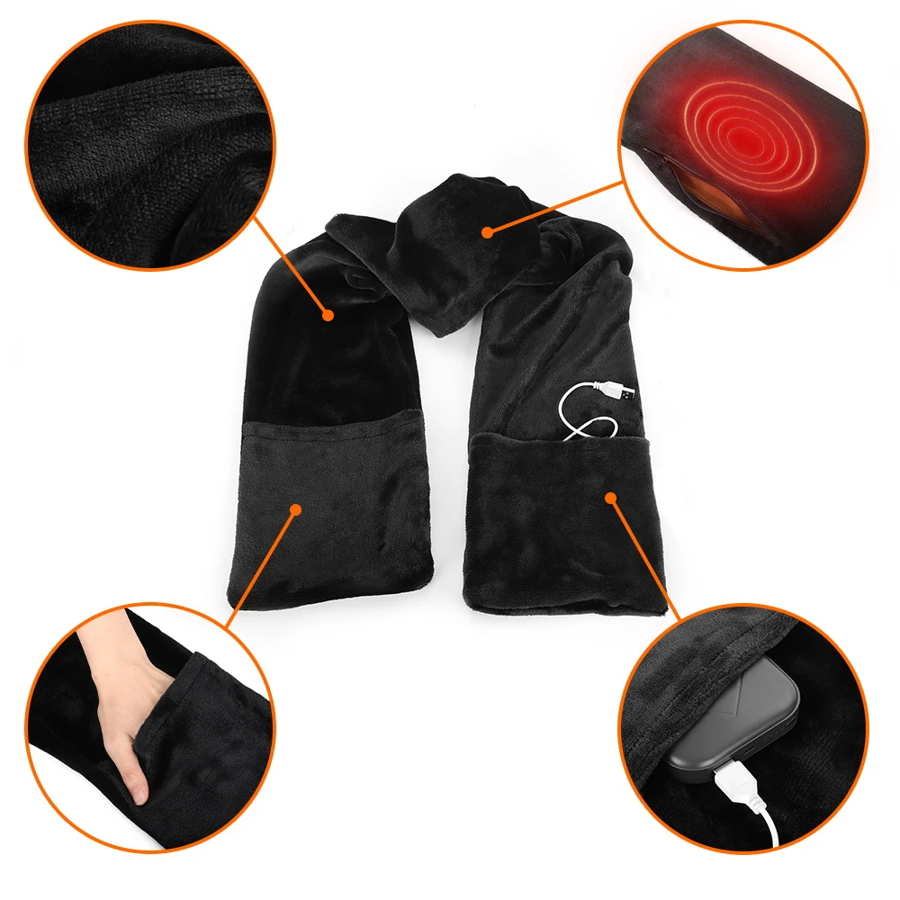 Heated Scarfs USB Heating Shawl Electric Warming Heat Up Neck Wrap With 125°F Heating Pad 57 Heated Scarfs USB Heating Shawl Electric Warming Heat Up Neck Wrap With 125°F Heating Pad 57