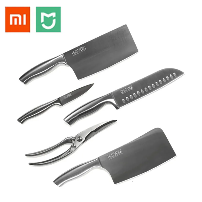 Xiaomi HuoHou набор кухонных ножей 6 шт. Экстремальный долговечный острый набор кухонных ножей