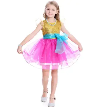 

Girls Colorful Fancy Nancy Signature Tutu Ballet Dress Fun Tea Party Costume Childs Birthday Gift