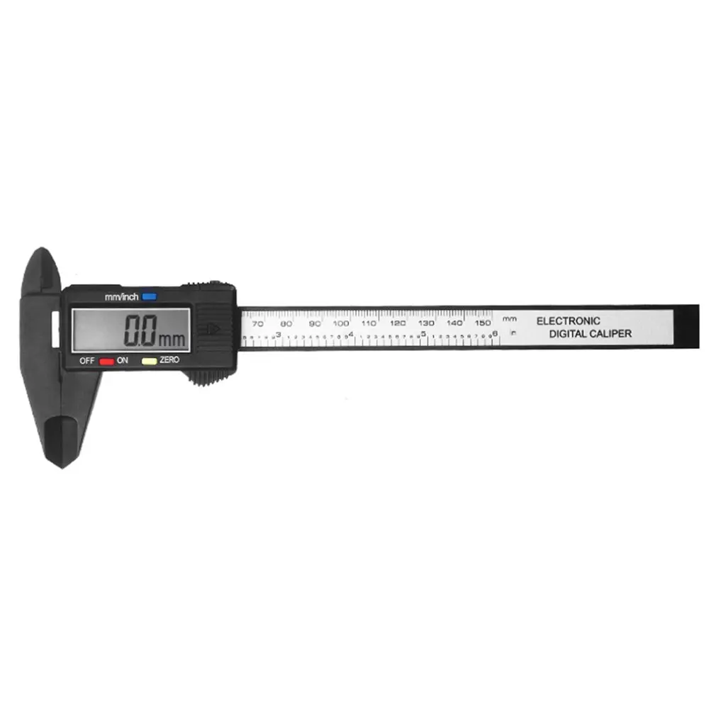 

Electronic Digital Vernier Caliper Carbon Fiber Vernier Gauge Micrometer Digital Electronic Caliper Ruler 1 pcs