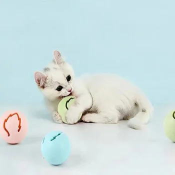 

New Macarons Cat Grab Toy Mint Ball Bell Educational Toy Light Ball Three-piece Set