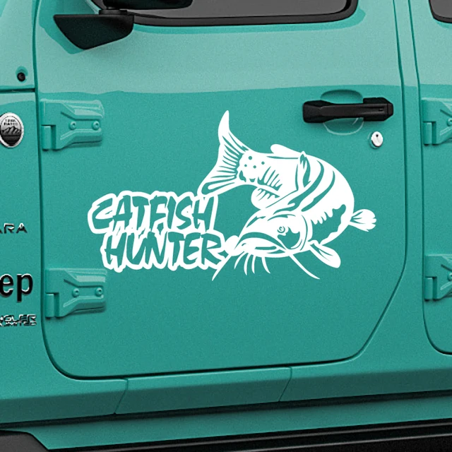 Go Fishing Sticker Catfish Hunter Decal Bucket Tackle Shop Fishhook Fish  Tank Boat Box Car Vinyl Fishing1007 - AliExpress