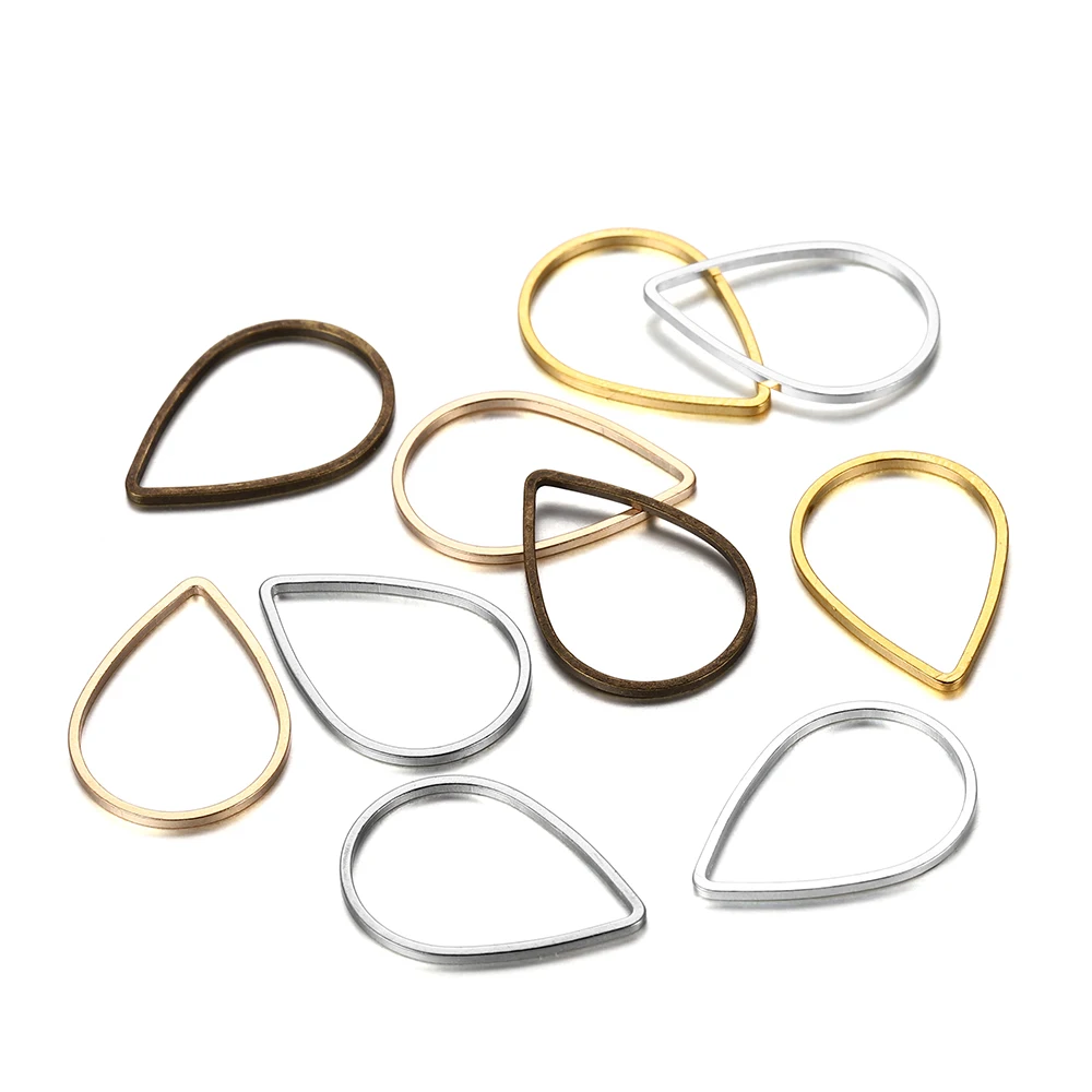 

30Pcs/Lot Copper Plating 6 Colors Water Drop Ring Jump Ring For Pendant Necklace DIY Jewelry Making Accessorie Supplie Wholesale