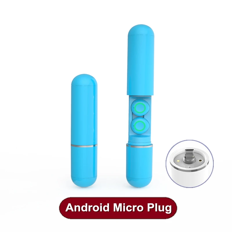 Android Blue S10 беспроводные наушники, Bluetooth наушники, мини спортивные наушники, смартфон, зарядная гарнитура для Iphone, xiaomi, samsung, huawei - Цвет: Android Blue