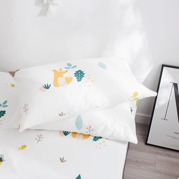 

Nordic Winter Forest Small Animal Squirrel Printed Pillow Case One Pair Home Decor Pillowcase Couple Christmas Gift 48*74cm Size