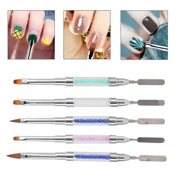 

For Manicure 5Pcs Double End Nail Art Brush Pen Manicure Painting Nail Polish Mixer Tool Manicure Brushes