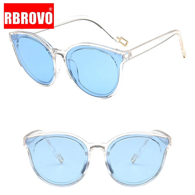 RBROVO, Винтажные Солнцезащитные очки с большой оправой, для женщин, фирменный дизайн, океанские линзы, Ретро стиль, солнцезащитные очки, UV400 Oculos De Sol Feminino