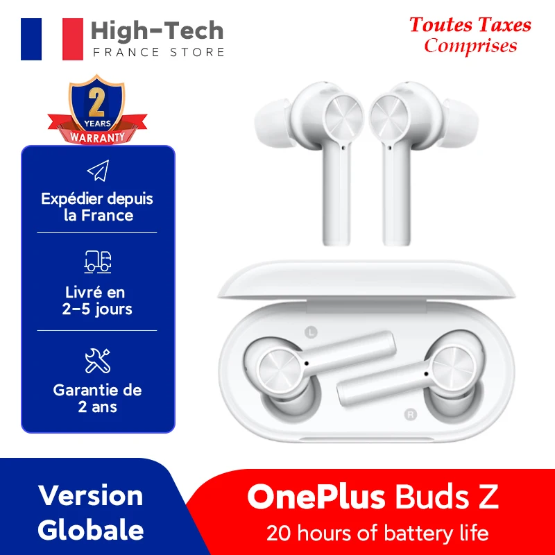 Беспроводные наушники OnePlus Buds Z Bluetooth 5 0 IP55 20 часов автономной работы для 8T Nord 8 Pro N10