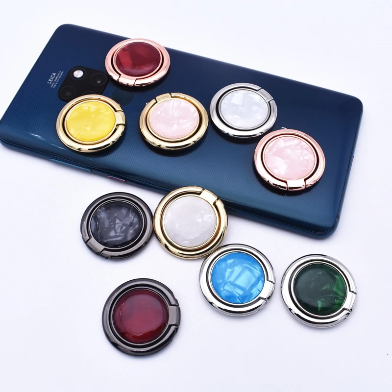 

1PC Round metal Shell Finger Ring Smartphone Stand Holder mobile phone holder stand For iPhone For huawei all Smartphone sticker