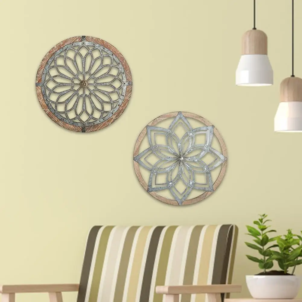 Medallones decorativos de madera, arte de pared redondo, adorno colgante  ligero, decoración del hogar, image size:1001x1001