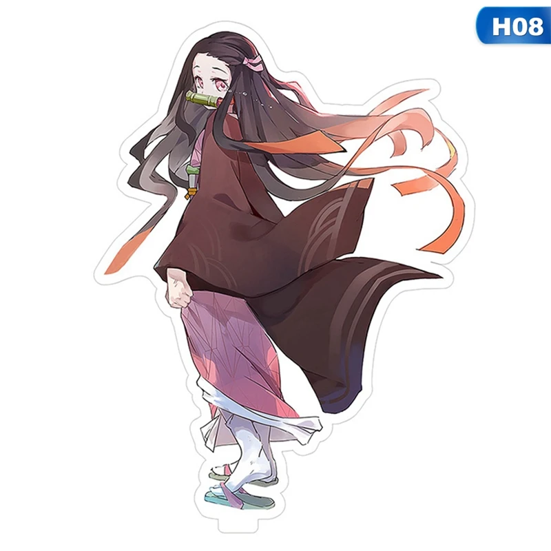 8 Demon Slayer Kimetsu No Yaiba Tanjirou Nezuko акриловый стенд фигурка модель двухсторонняя тарелка держатель торт Топпер аниме - Цвет: 8