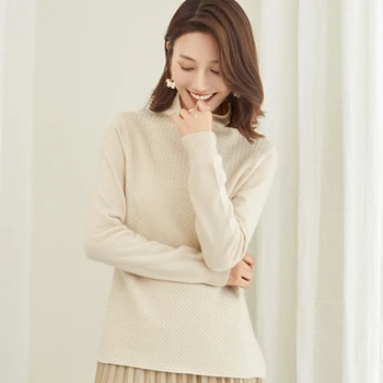 

High collar sweater autumn and winter solid color raglan sleeves two lapel collar loose wild knit bottoming shirt