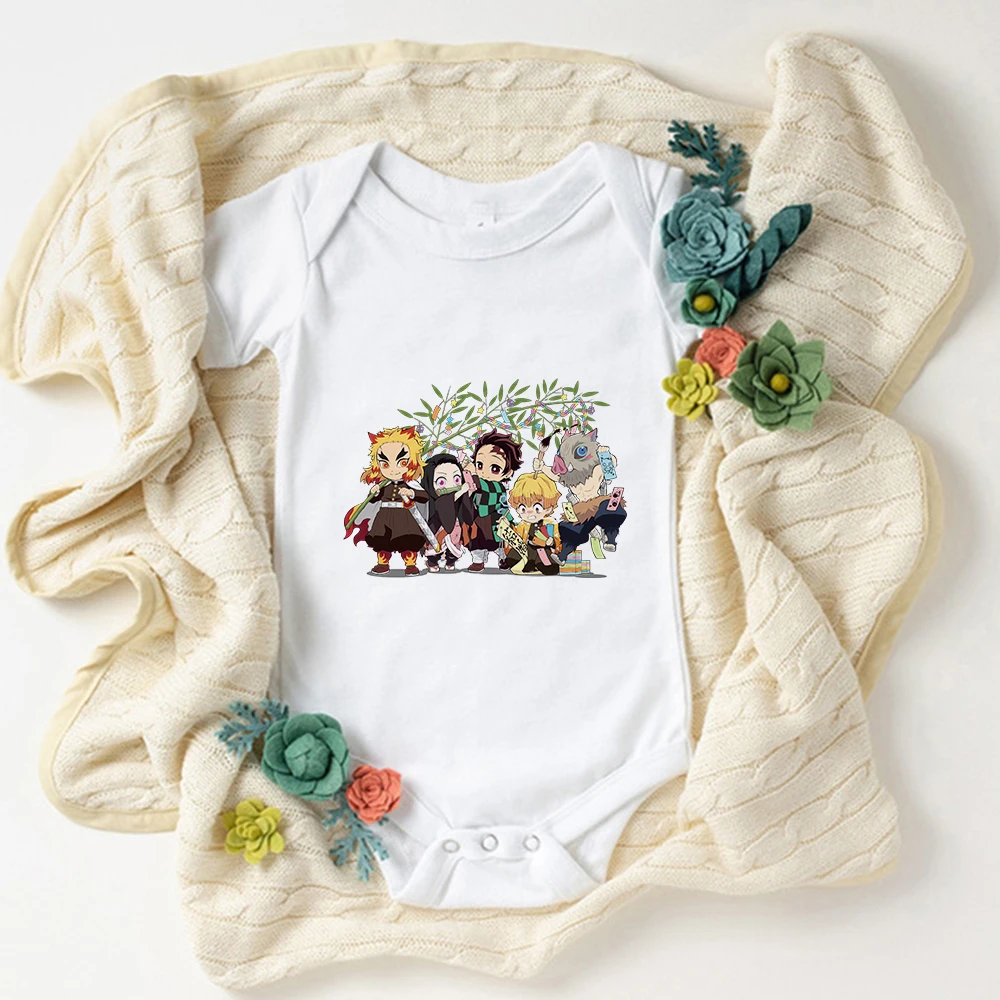 Baby Bodysuit Cotton Romper Demon Slayer Baby Rompers