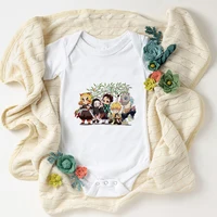 Baby Unisex Clothes Onesies Anime Demon Slayer Fashion 2022 Newborn Boy Bodysuit Cartoon Cute Infant Girl Clothes One-Pieces 1