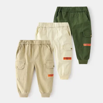 

Autumn Boy Trousers Elastic Waist Casual Pants Sweatpants Cotton Korean Sports Leggings Fashion Boys Joggers