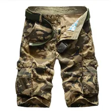 New Cargo Shorts Men Top Design Camouflage Military Army Khaki Shorts Homme Summer Outwear Hip Hop Casual Cargo Camo Men Shorts
